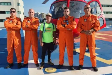 Imagem ilustrativa da imagem Homem é avisado sobre transplante enquanto fazia trilha e é levado de helicóptero