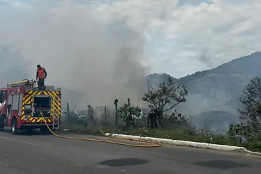 Imagem ilustrativa da imagem Incêndio em Ferro Velho preocupa moradores de bairro da Serra