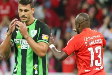 Imagem ilustrativa da imagem Internacional cede o empate ao lanterna América-MG no Beira-Rio e é vaiado