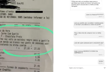 Imagem ilustrativa da imagem Pastelaria do RS denuncia racismo de cliente que exigiu 'motoboy branco'