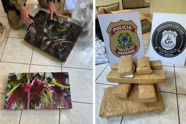 Imagem ilustrativa da imagem Polícia Federal apreende drogas dentro de tábua de carne decorativa no ES