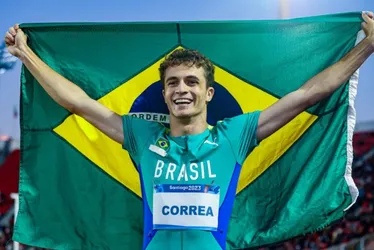 Imagem ilustrativa da imagem Renan Gallina sobra nos 200m e fatura o ouro no Pan 2023