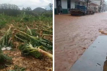 Imagem ilustrativa da imagem Temporais e chuva de granizo causam alagamentos e prejuízos no ES