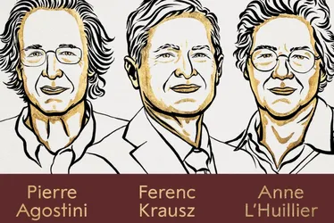 Imagem ilustrativa da imagem Trio ganha Nobel por decifrar movimentos dos elétrons em frações de segundos