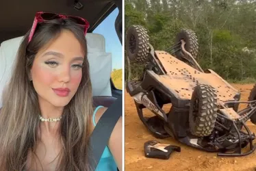 Imagem ilustrativa da imagem VÍDEO | Esposa do cantor Sorocaba sofre acidente e carro capota