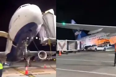 Imagem ilustrativa da imagem VÍDEO: Avião empina durante desembarque de passageiros em aeroporto nos EUA