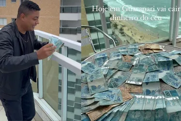 Imagem ilustrativa da imagem VÍDEO: 'Chuva de dinheiro' do céu de Guarapari mais uma vez