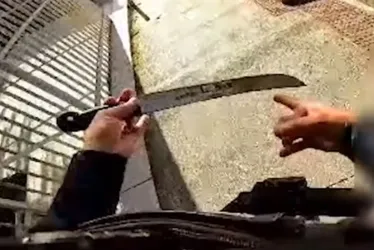 Imagem ilustrativa da imagem Vendedor é preso após agredir mulher com facão na Serra
