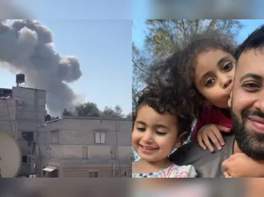 Imagem ilustrativa da imagem VÍDEO | Bombardeio atinge cidade em Gaza onde estão brasileiros