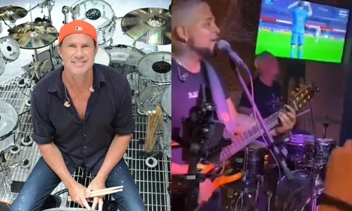 
          Imagem ilustrativa da imagem Baterista do Red Hot Chili Peppers toca Legião Urbana em bar do Rio
          