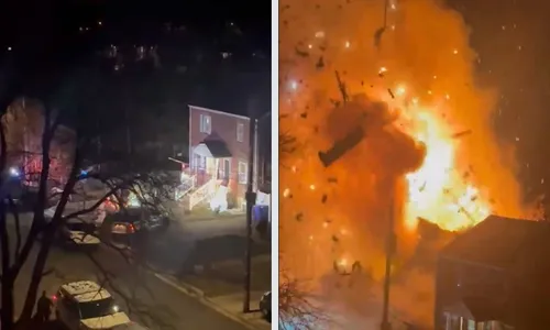 
          Imagem ilustrativa da imagem Casa explode enquanto policiais tentavam cumprir mandado de busca nos EUA
          