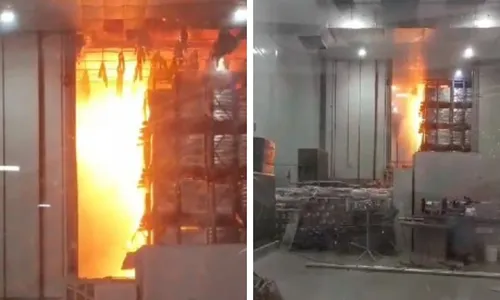 
          Imagem ilustrativa da imagem Imagens mostram fogo dentro de fábrica da Cacau Show durante incêndio em Linhares
          