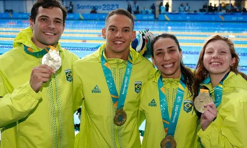 
          Imagem ilustrativa da imagem Natação ganha ouro e quebra recorde no Pan-americano do Chile
          