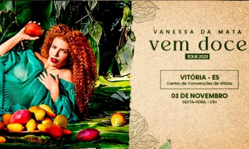 
          Imagem ilustrativa da imagem Tribuna Online sorteia pares de ingressos para show de Vanessa da Mata
          