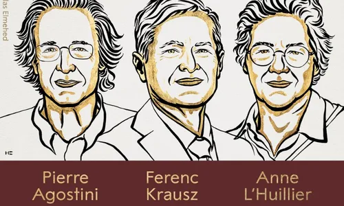 
          Imagem ilustrativa da imagem Trio ganha Nobel por decifrar movimentos dos elétrons em frações de segundos
          