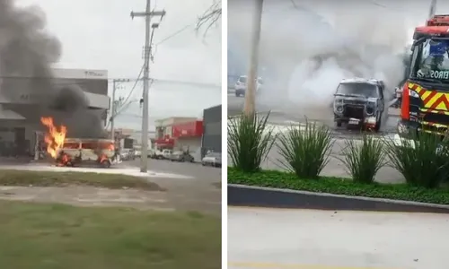 
          Imagem ilustrativa da imagem VÍDEO | Kombi pega fogo após abastecer em posto de combustíveis no ES
          