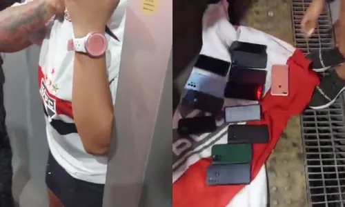 
          Imagem ilustrativa da imagem VÍDEO | Torcedora do São Paulo é presa com 14 celulares debaixo da blusa
          
