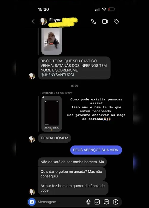 Imagem ilustrativa da imagem Grávida de Arthur Aguiar, Jheny Santucci é ofendida nas redes sociais