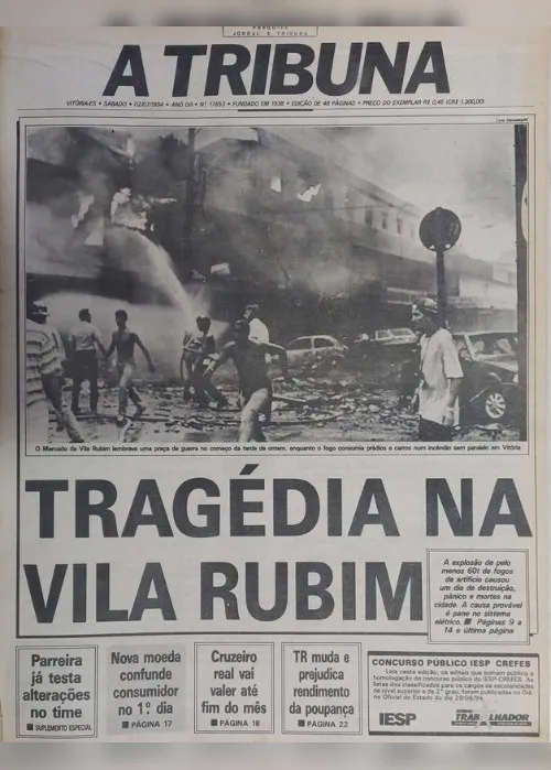 Imagem ilustrativa da imagem Há 29 anos, grande incêndio destruiu lojas na Vila Rubim