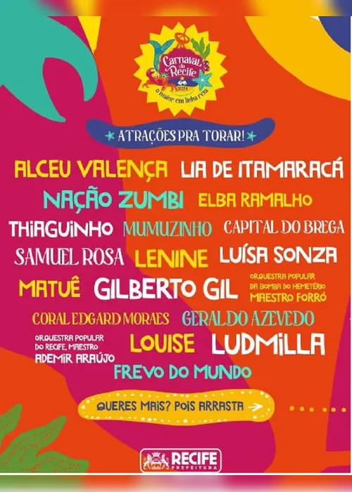 Imagem ilustrativa da imagem Prefeitura antecipa programação do Carnaval do Recife 2024