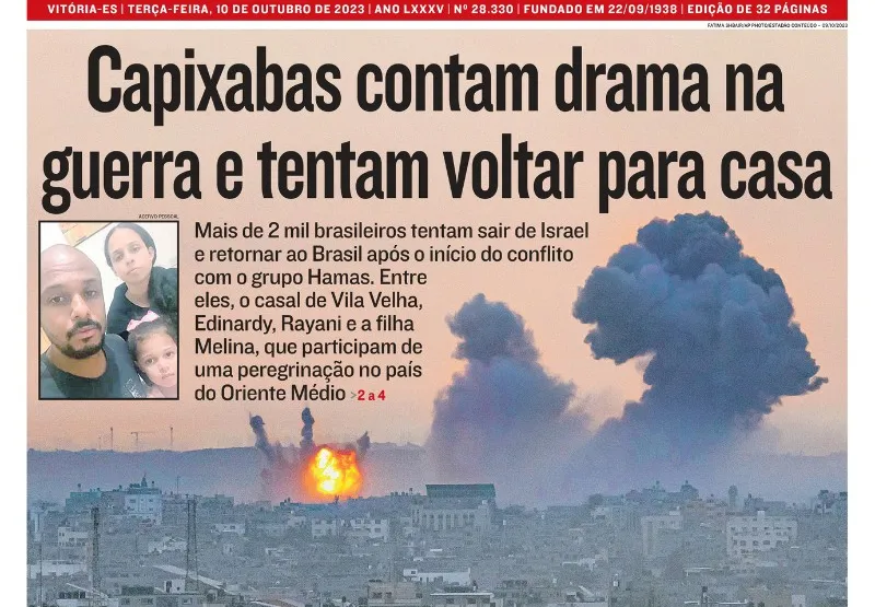 Capa do dia | Foto: Reprodução jornal A Tribuna