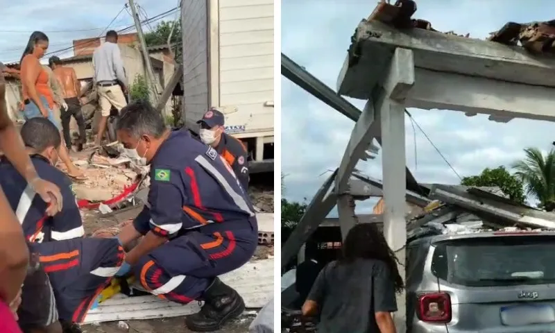 Imagem ilustrativa da imagem Casa desaba após explosão em Vila Velha