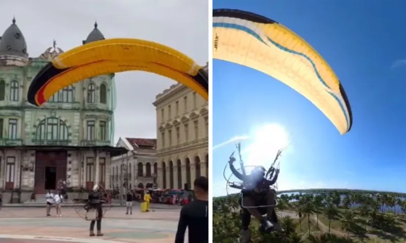 Imagem ilustrativa da imagem Duas pessoas se envolvem em acidente de paramotor na praia de Piedade