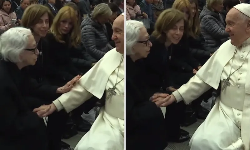 Imagem ilustrativa da imagem Fernanda Montenegro e Fernanda Torres recebem bênção do Papa Francisco