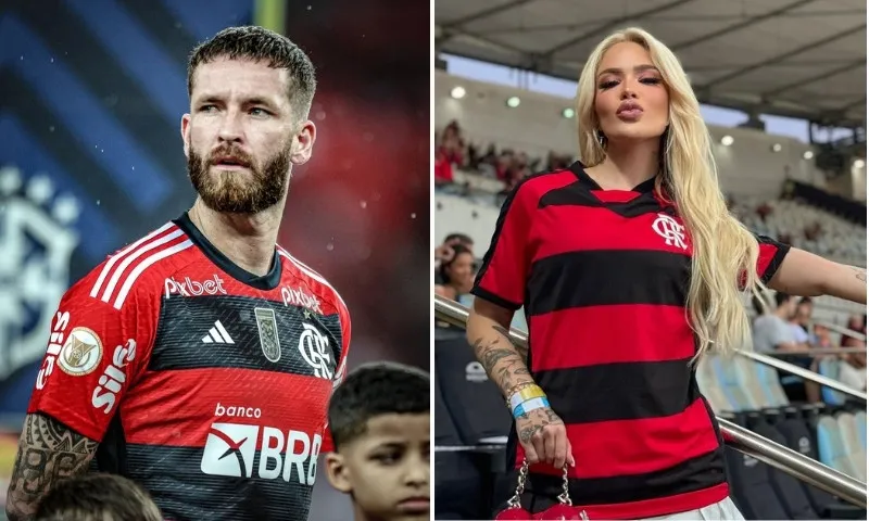 Imagem ilustrativa da imagem Léo Pereira e Karoline Lima oficializam namoro após clássico contra o Vasco