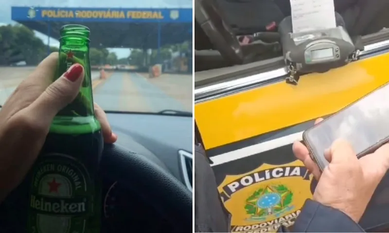 Imagem ilustrativa da imagem Motorista posta foto com cerveja ao volante e é multada em MG