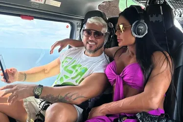 Imagem ilustrativa da imagem Belo e Gracyanne Barbosa levam marmitas para cruzeiro de Neymar