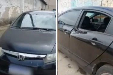 Imagem ilustrativa da imagem Carro roubado após ser atingido por veículo que caiu de prédio é encontrado