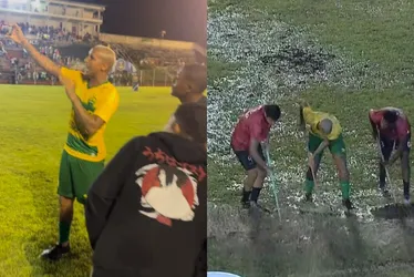 Imagem ilustrativa da imagem Chuva e rap: Deyverson rouba a cena em jogo adiado entre Real Noroeste e Cuiabá
