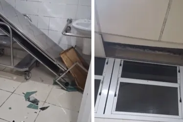 Imagem ilustrativa da imagem Criminoso que estava em hospital faz buraco no teto e consegue fugir no ES