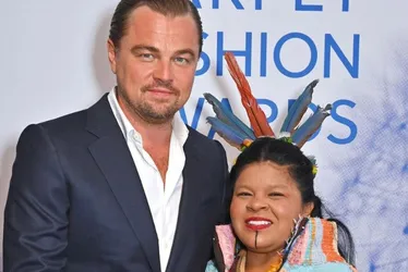 Imagem ilustrativa da imagem DiCaprio exalta o enredo do Salgueiro no Carnaval 2024, em defesa do povo Yanomami