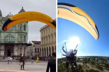 Imagem ilustrativa da imagem Duas pessoas se envolvem em acidente de paramotor na praia de Piedade