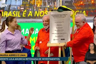 Imagem ilustrativa da imagem Lula: emoção e críticas aos adversários na Retomada da Refinaria Abreu e Lima