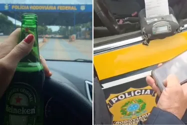 Imagem ilustrativa da imagem Motorista posta foto com cerveja ao volante e é multada em MG