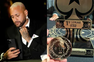 Imagem ilustrativa da imagem Neymar vence torneio de pôquer comemorativo de seu aniversário de 32 anos