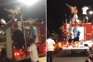 Imagem ilustrativa da imagem Público invade caminhão dos bombeiros e dança funk durante atendimento