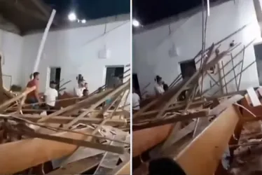Imagem ilustrativa da imagem Teto de igreja desaba e deixa feridos durante celebração em MG