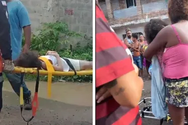 Imagem ilustrativa da imagem Vídeos mostram socorro a crianças resgatadas de escombros em Vila Velha