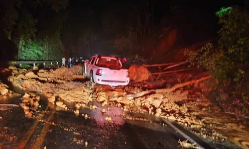 
          Imagem ilustrativa da imagem Barreira cai e interdita pista da BR-262 na região Serrana do ES
          