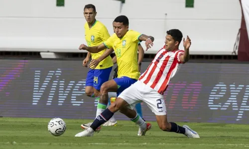 
          Imagem ilustrativa da imagem Endrick erra pênalti e Brasil abre fase final do Pré-Olímpico com derrota
          