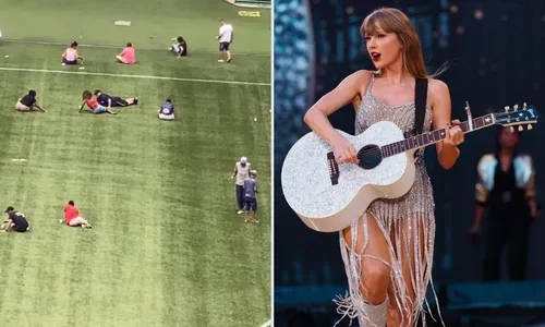 
          Imagem ilustrativa da imagem Estádio faz mutirão para retirar miçangas deixadas por fãs da Taylor Swift
          