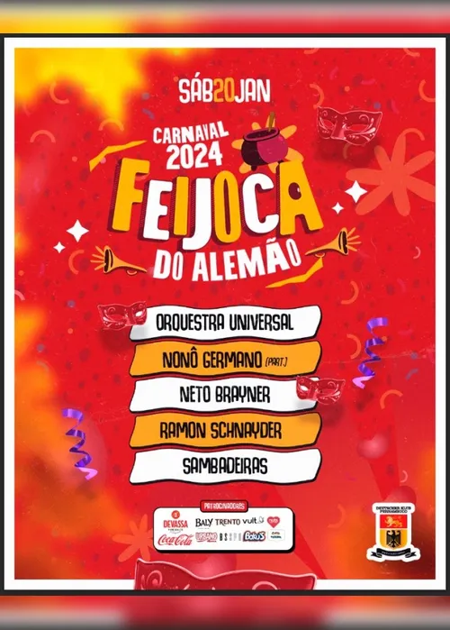 Imagem ilustrativa da imagem Animação não vai faltar na 24ª Feijoca do Clube Alemão no próximo sábado