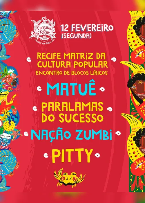 
          Imagem ilustrativa da imagem CARNAVAL RECIFE 2024: Confira a programação oficial
          