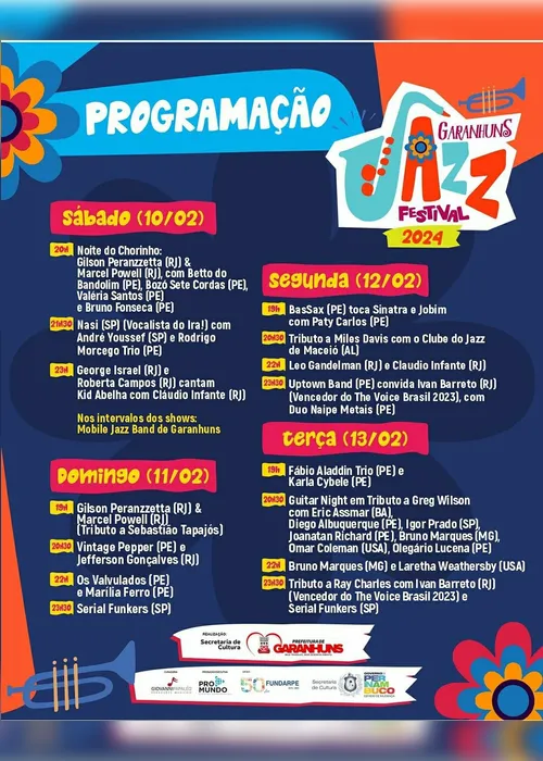 Imagem ilustrativa da imagem Em pleno Carnaval Garanhuns vai de Jazz. Festival começa neste sábado