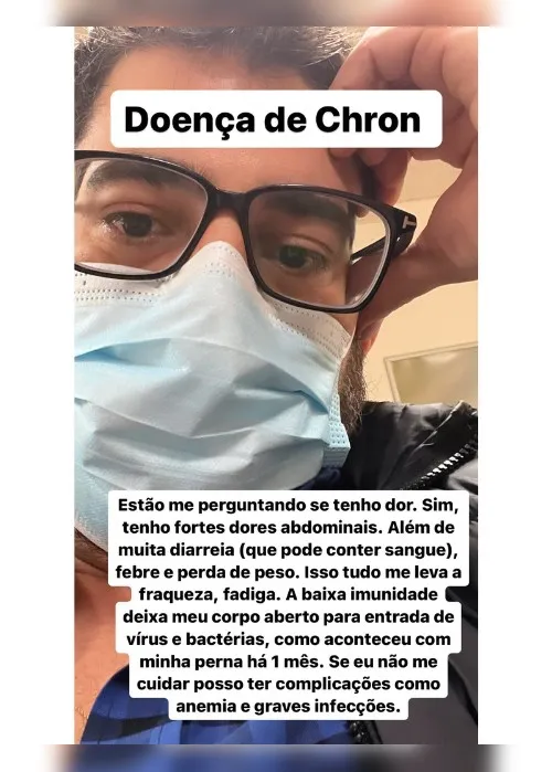 Imagem ilustrativa da imagem Evaristo Costa é internado em UTI por complicações de doença autoimune