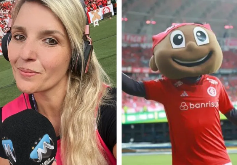 A jornalista Gisele Kümpel acusou mascote do time de importunação sexual
